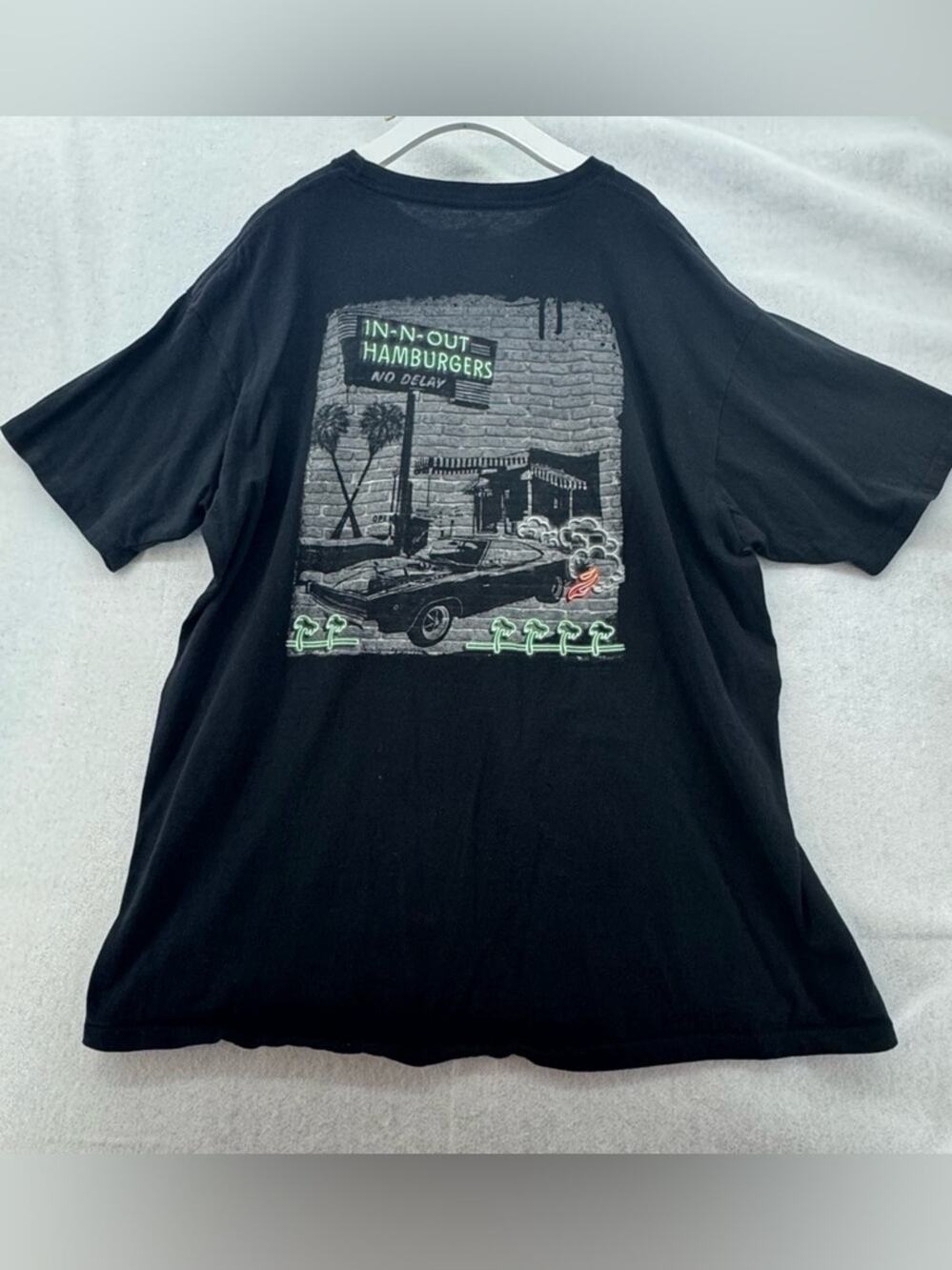 In-N-Out Hamburgers California Short Sleeve T-Shirt Black XXL Dodge Challenger
